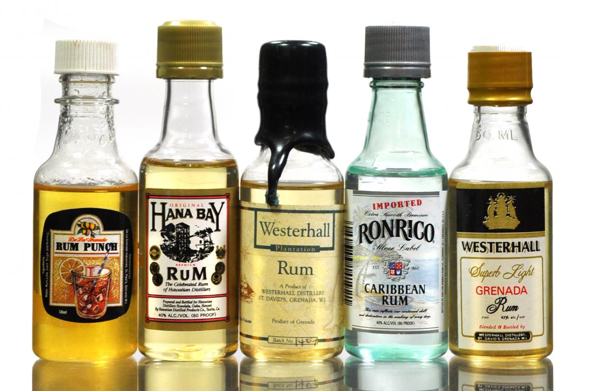 5 x Rum Miniatures