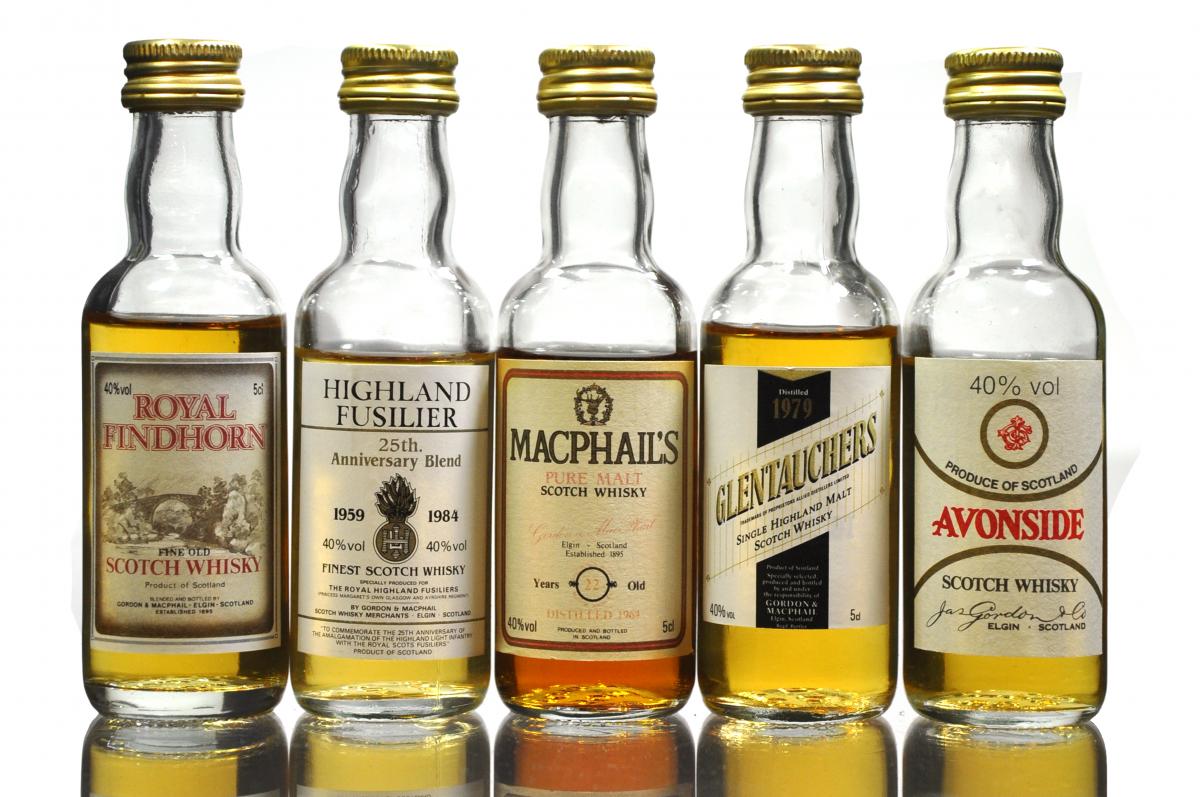 5 x Gordon & MacPhail Miniatures