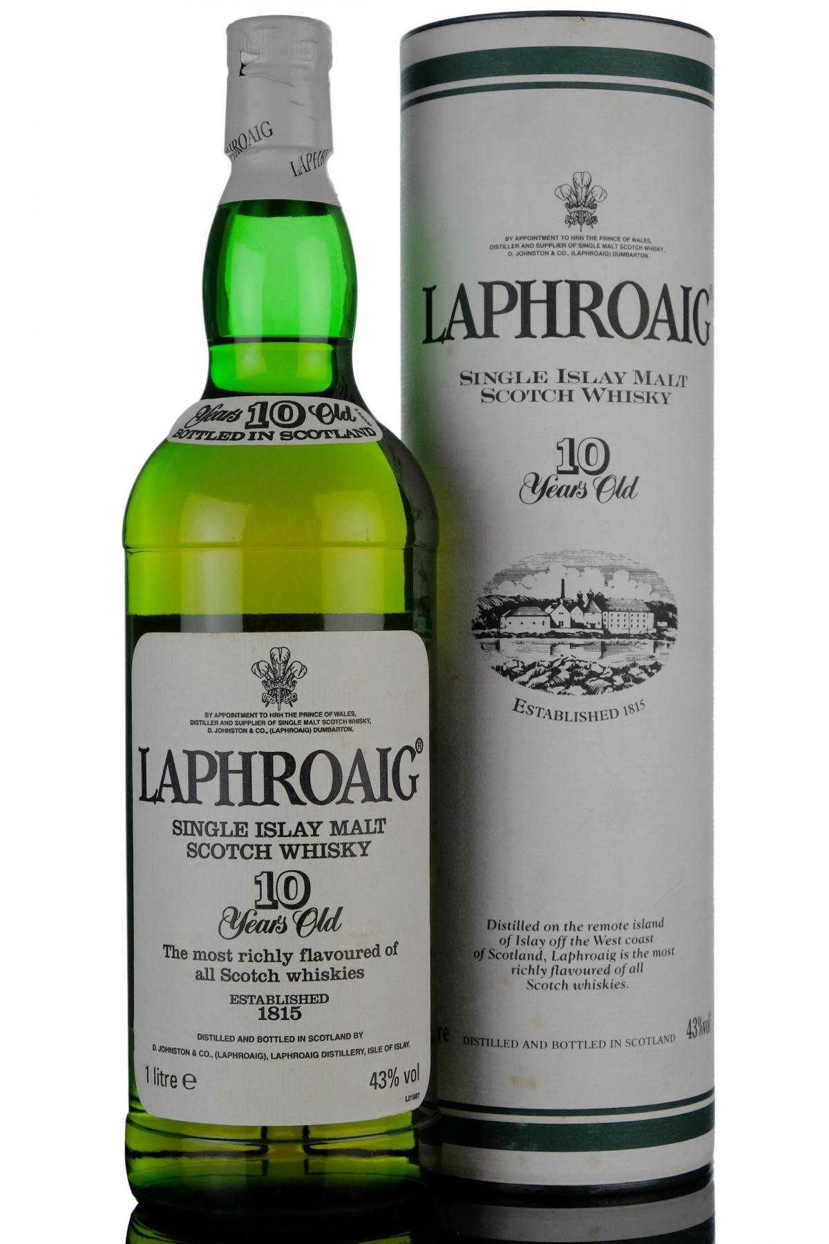 Laphroaig 10 Year Old - 2001 Release - 1 Litre