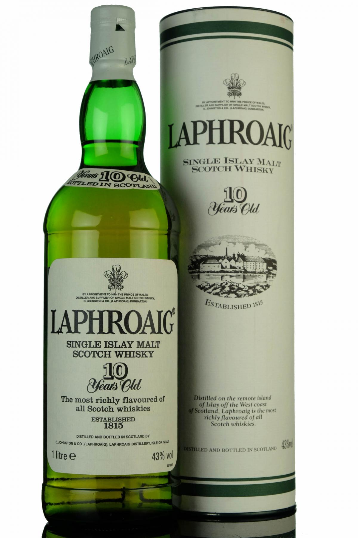 Laphroaig 10 Year Old - 2001 Release - 1 Litre