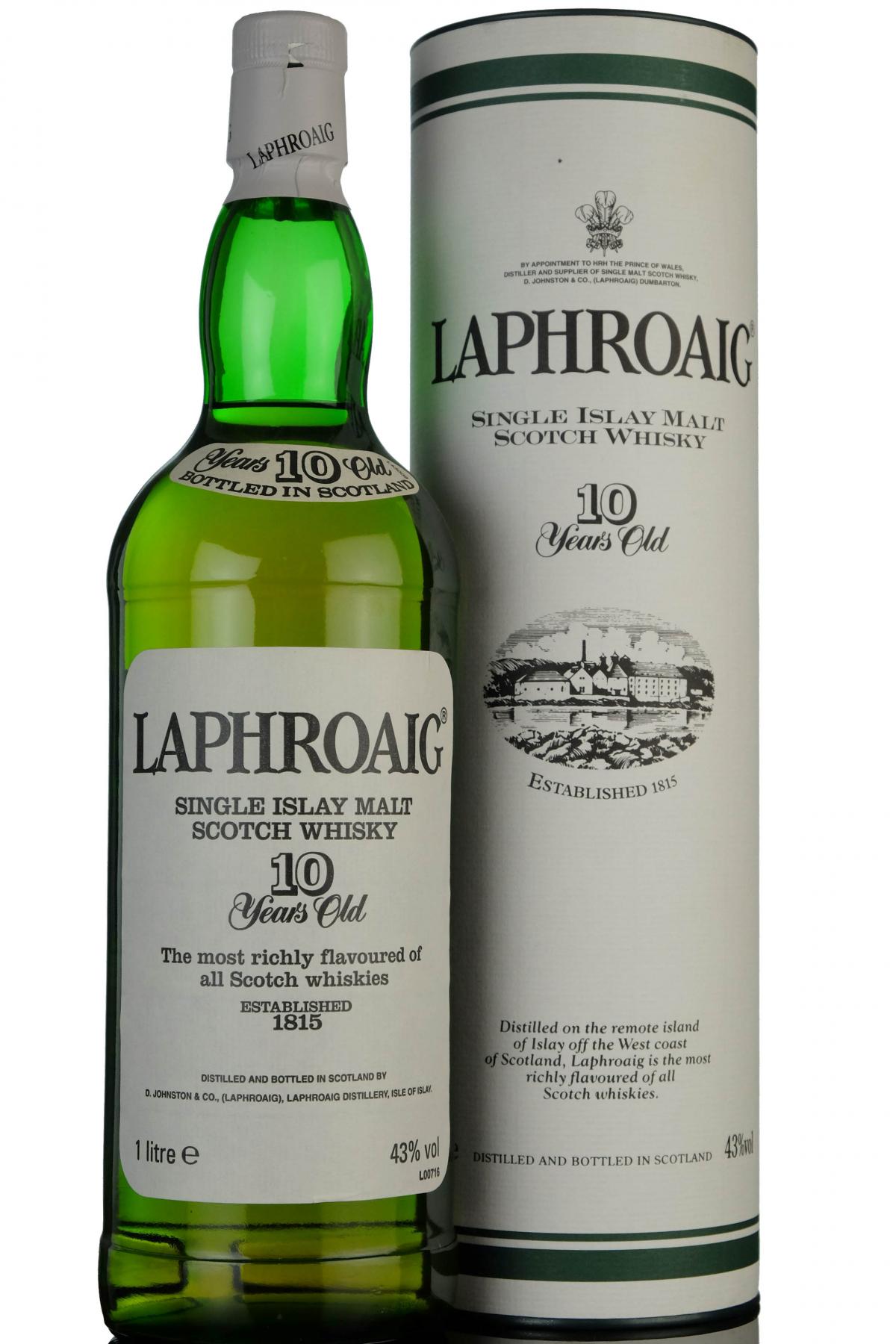 Laphroaig 10 Year Old - 2000 Release - 1 Litre