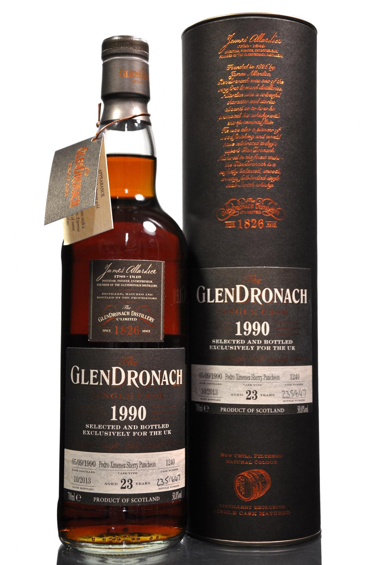 Glendronach 1990-2013 - 23 Year Old - Cask 1240
