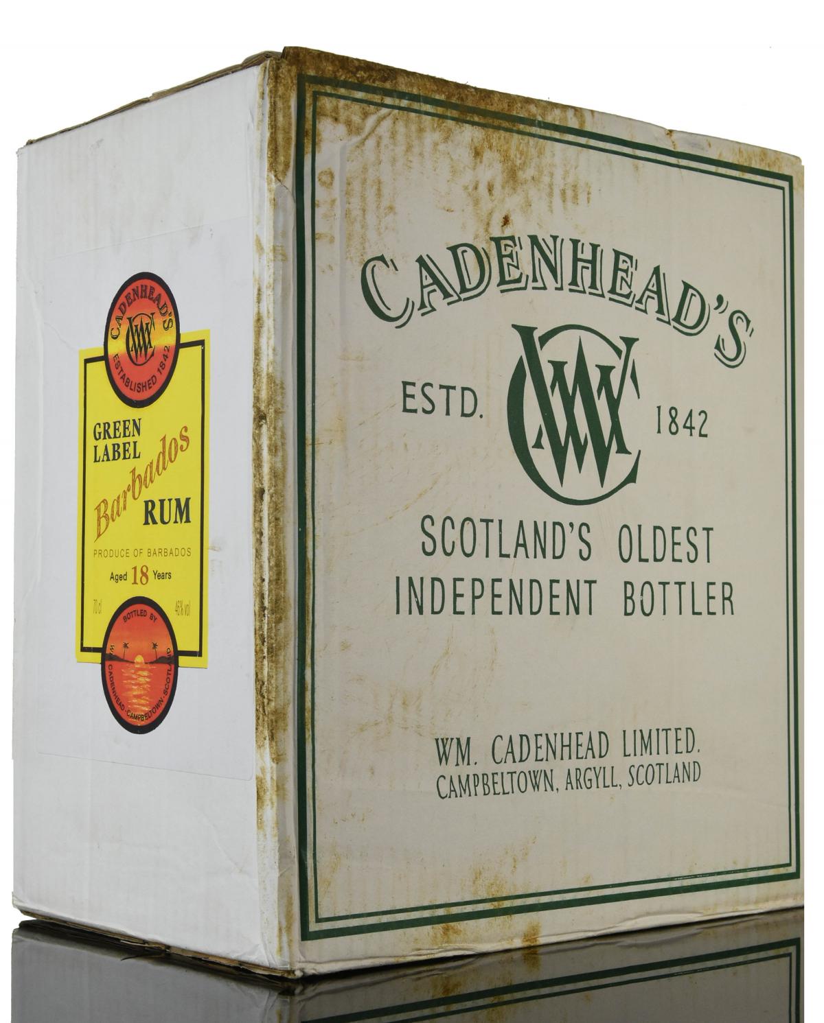 Sealed Case Barbados 18 Year Old - Green Label - Cadenheads Rum