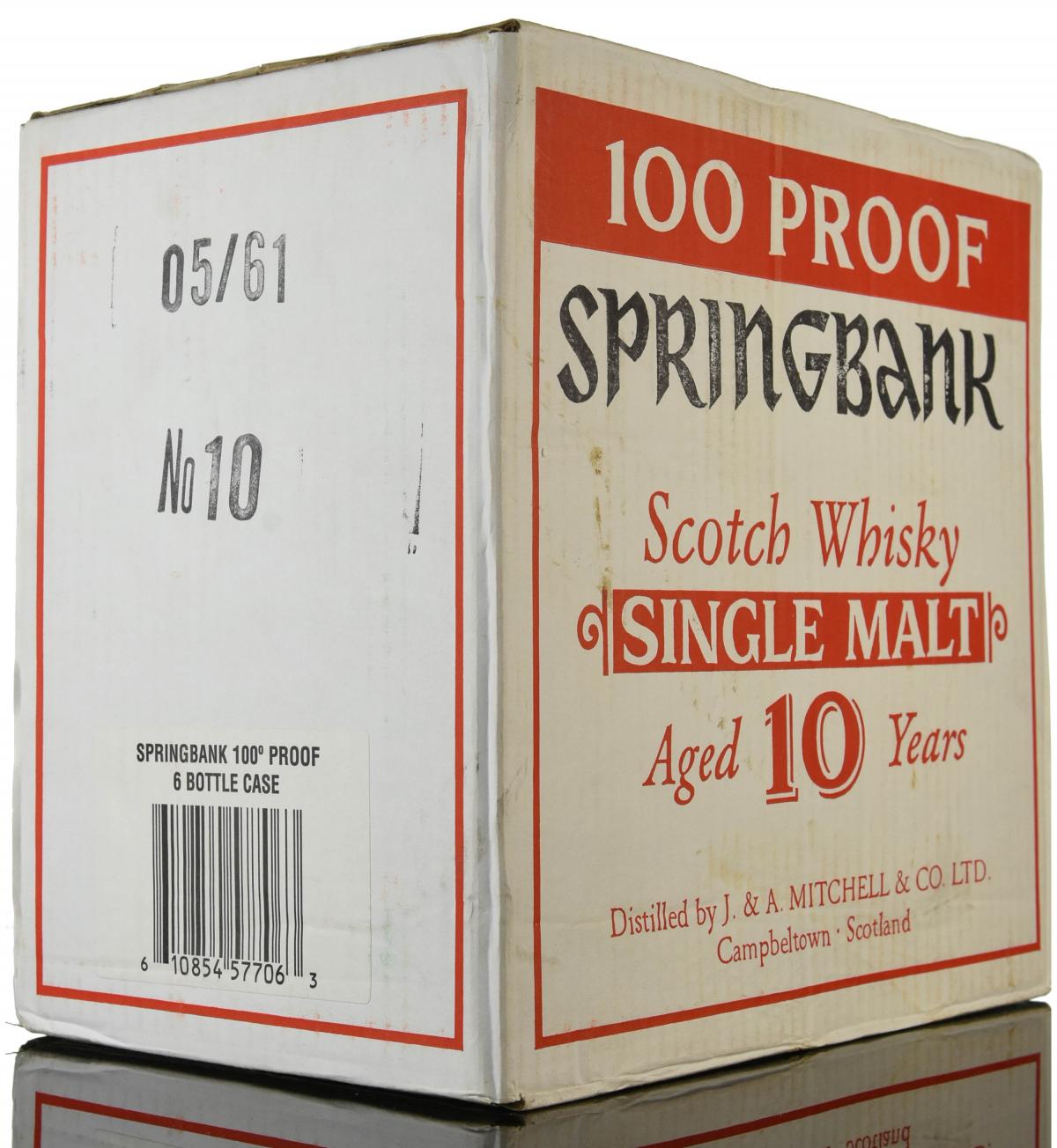 Sealed Case Springbank 10 Year Old - 100 Proof