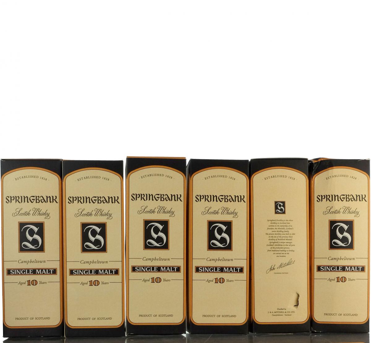 6 x Springbank 10 Year Old