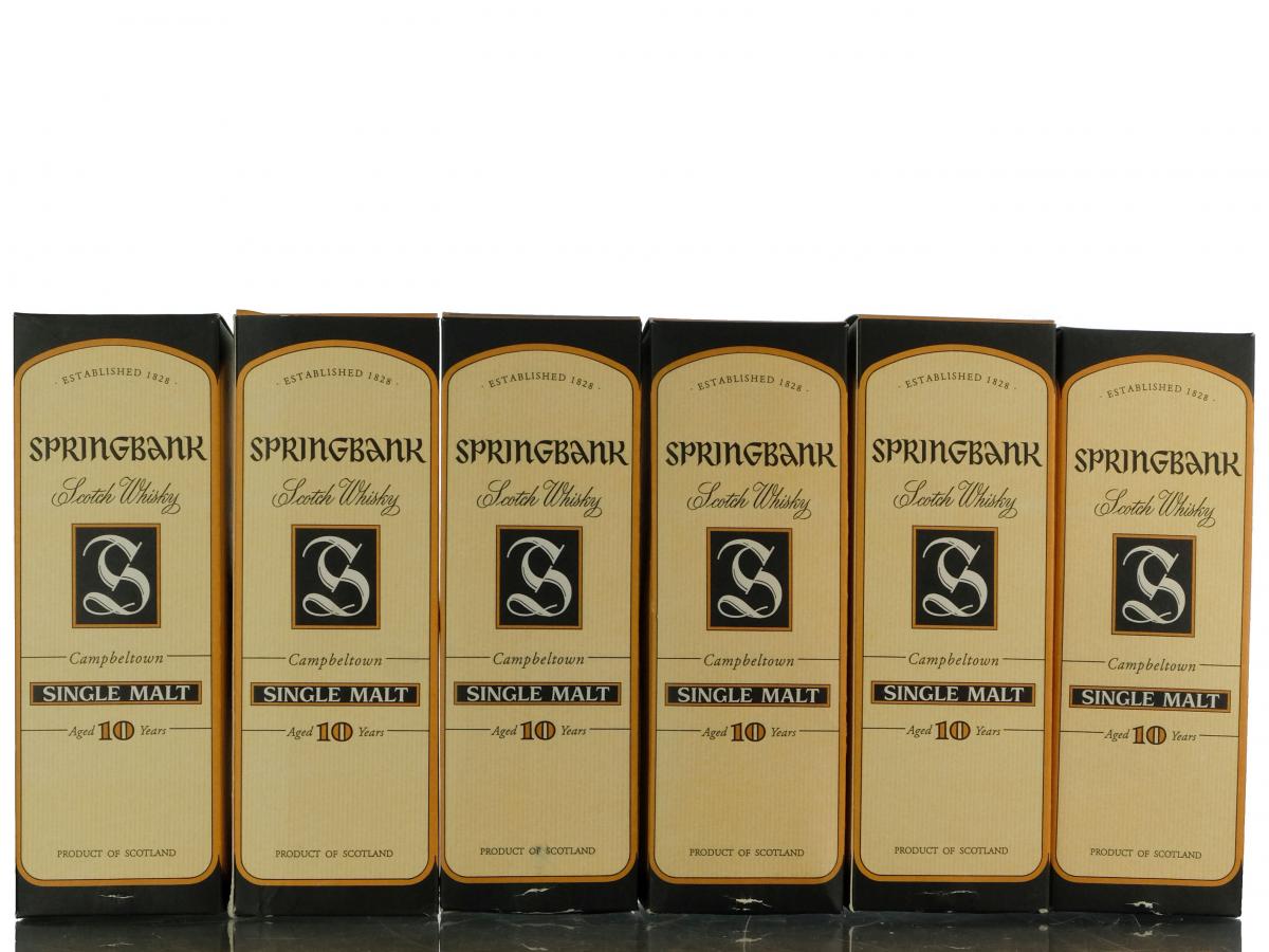 6 x Springbank 10 Year Old