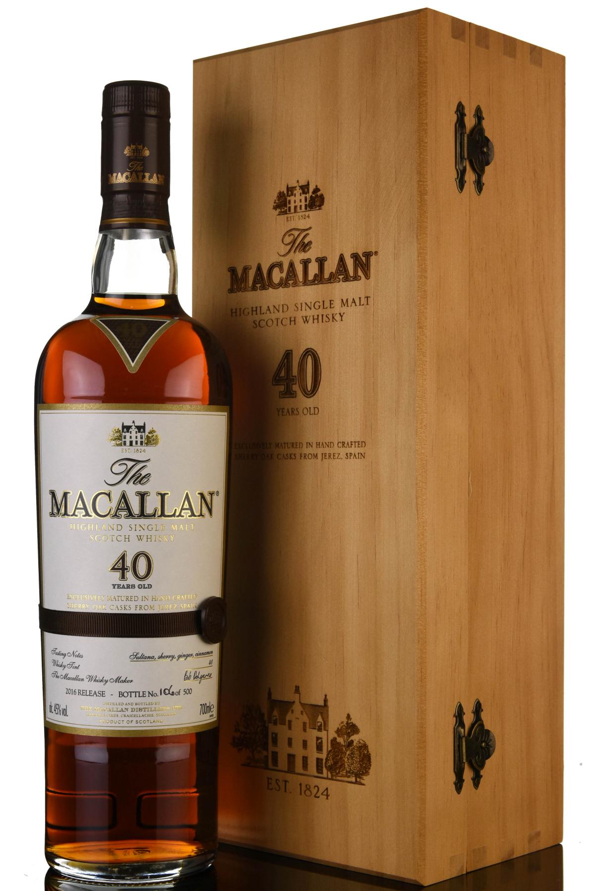 Macallan 40 Year Old - 2016 Release
