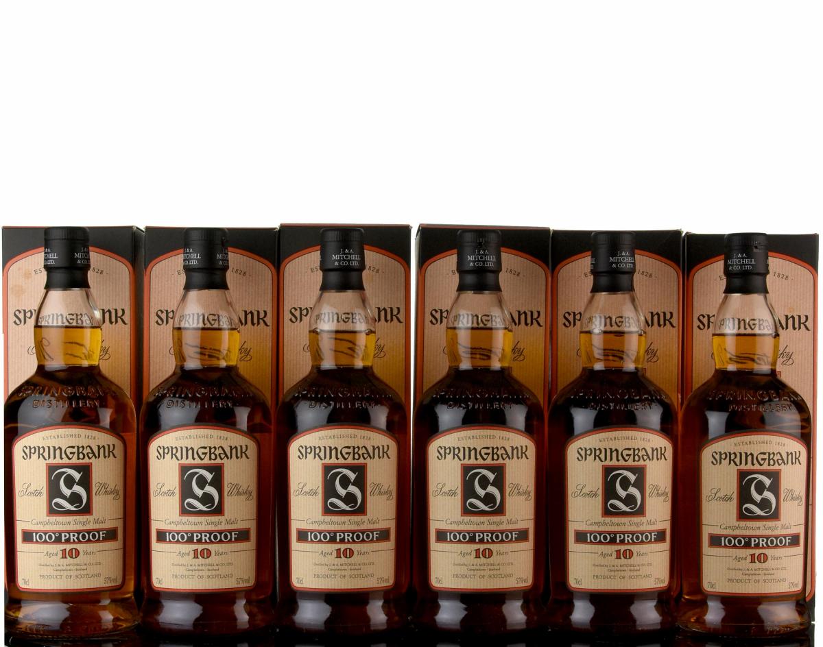 6 x Springbank 10 Year Old - 100 Proof