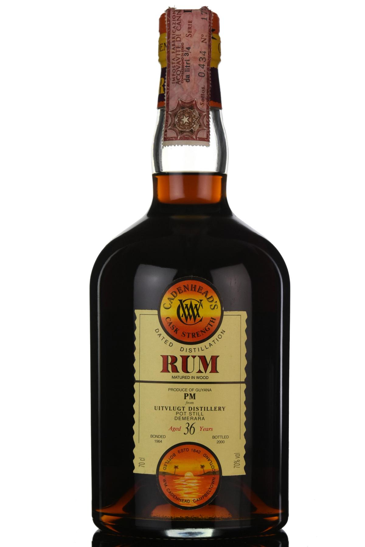 Uitvlugt 1964-2000 - 36 Year Old - Cask Strength - Cadenheads Rum