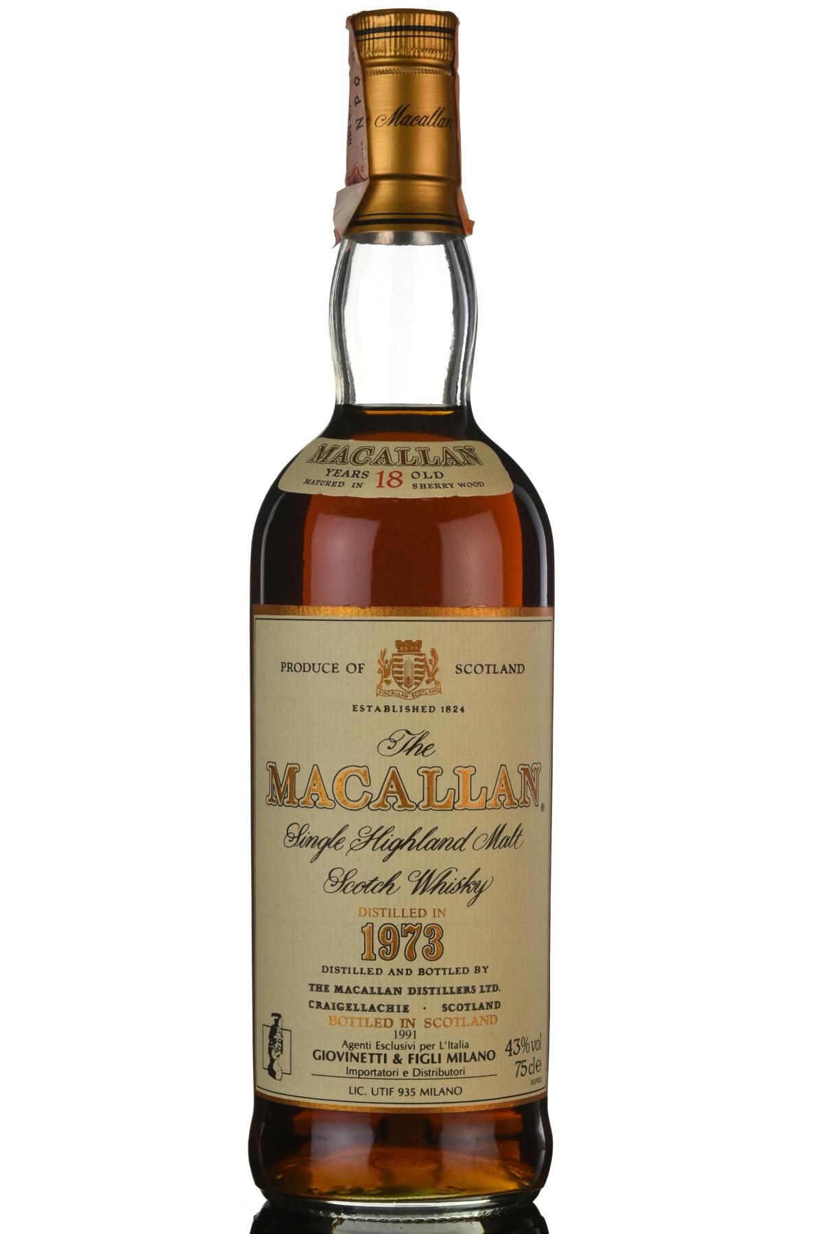 Macallan 1973-1991 - 18 Year Old - Sherry Cask