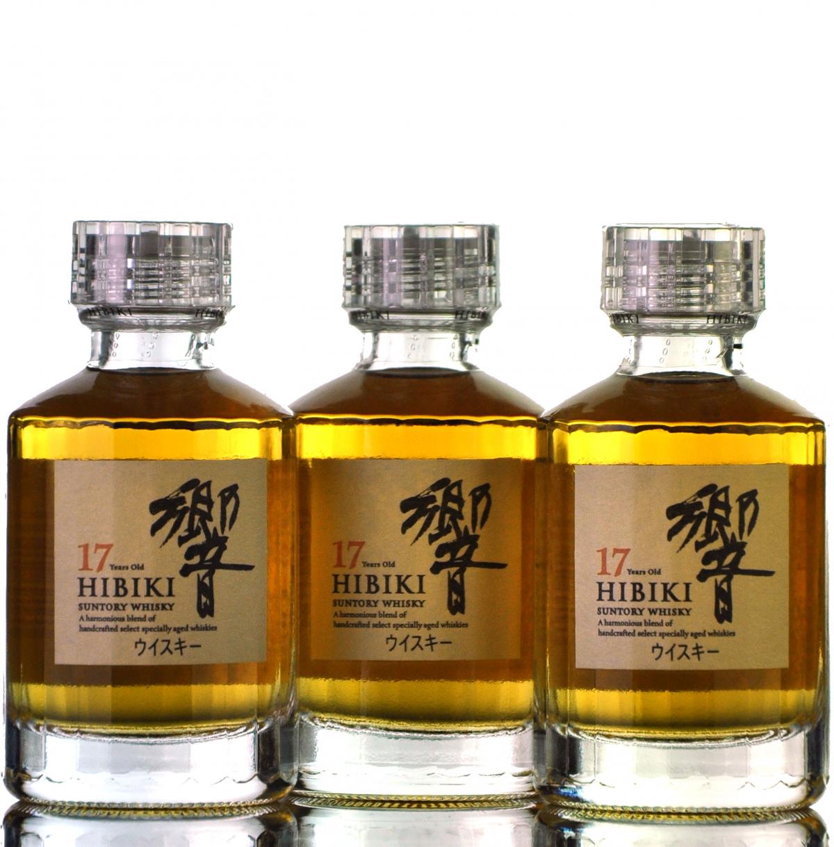 3 x Hibiki 17 Year Old Miniatures