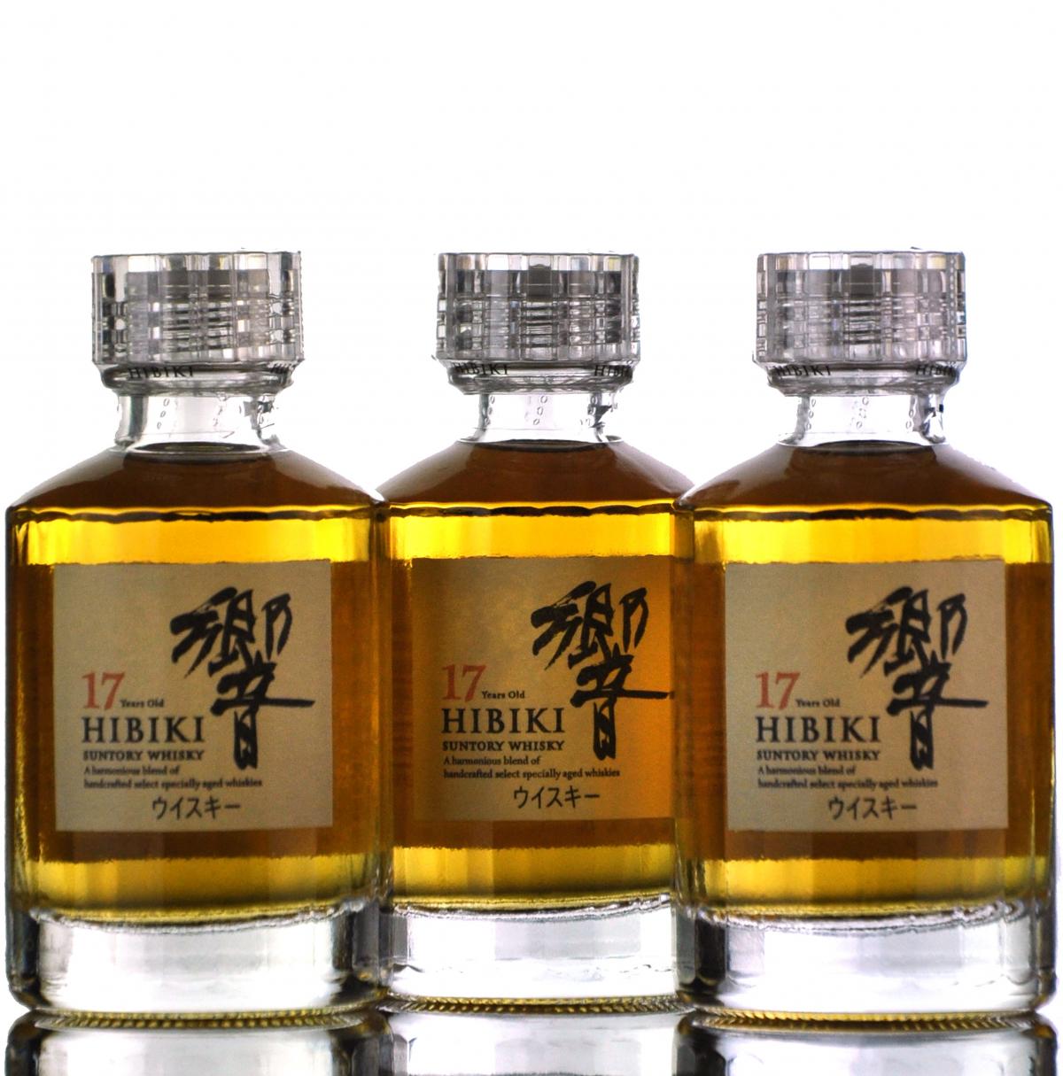 3 x Hibiki 17 Year Old Miniatures