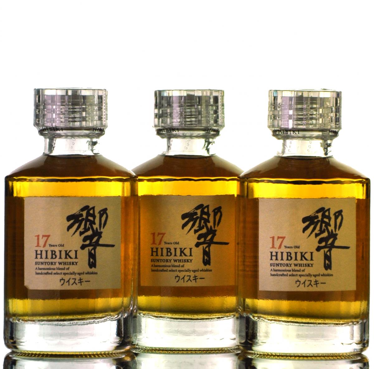 3 x Hibiki 17 Year Old Miniatures