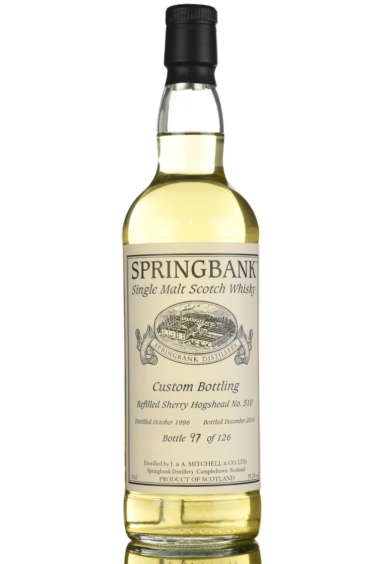 Springbank 1996-2014 - Custom Private Bottling - Single Cask 510