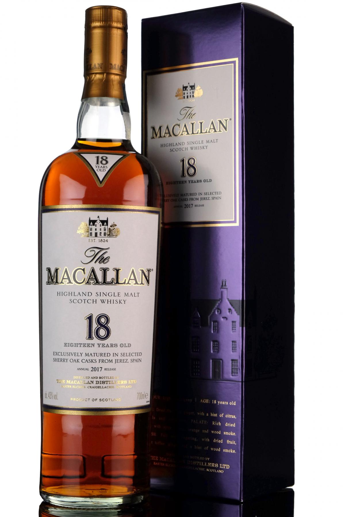 Macallan 18 Year Old - 2017 Release