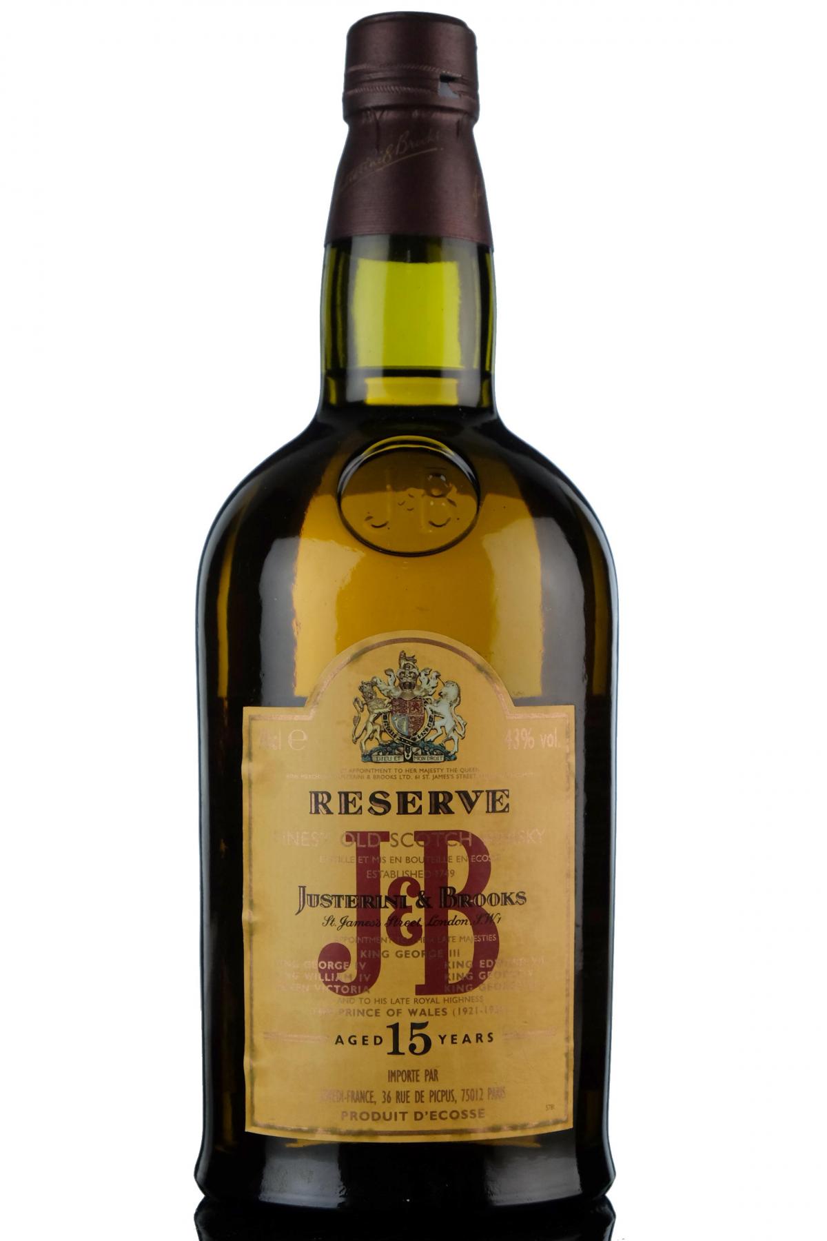 J&B Reserve - 15 Year Old