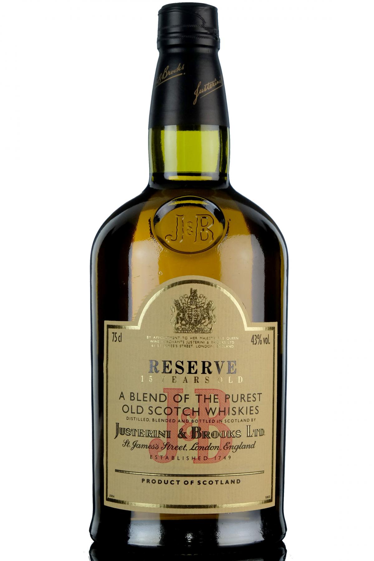 J&B Reserve - 15 Year Old