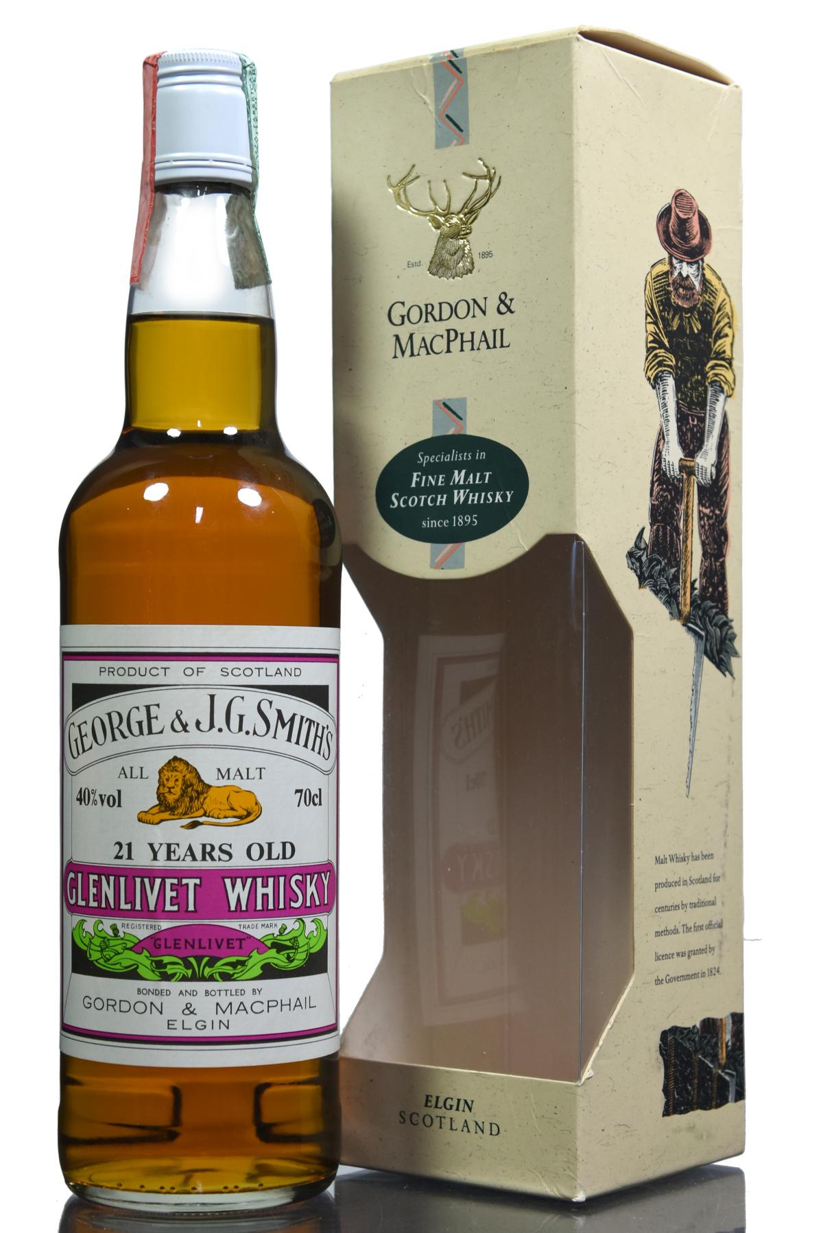 Glenlivet 21 Year Old - Gordon & MacPhail - 1990s