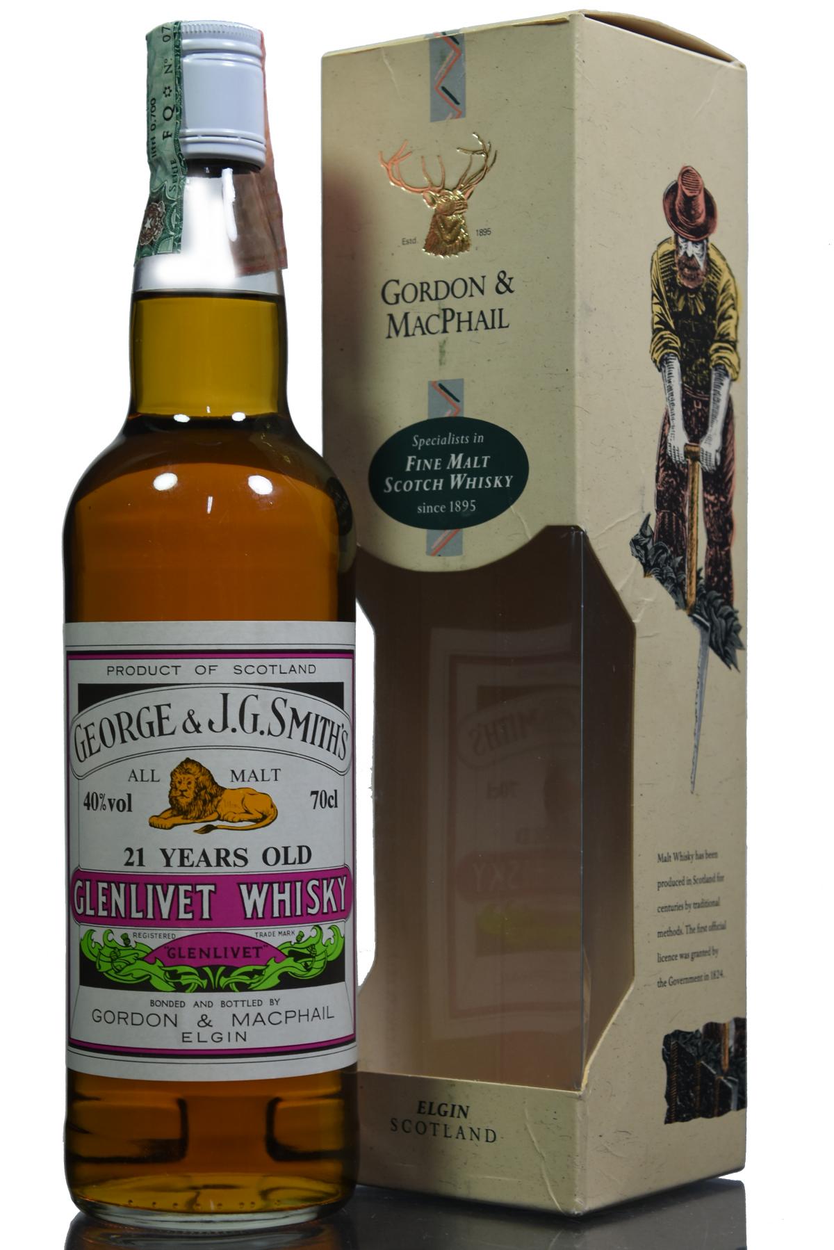 Glenlivet 21 Year Old - Gordon & MacPhail - 1990s