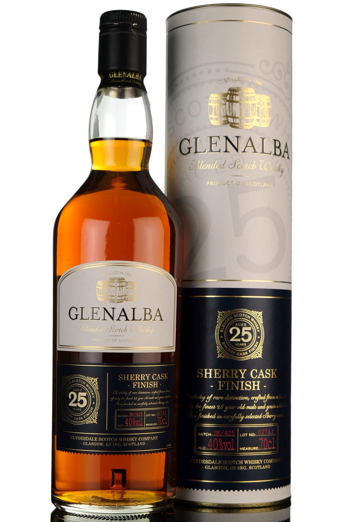 Glenalba 25 Year Old - Sherry Cask