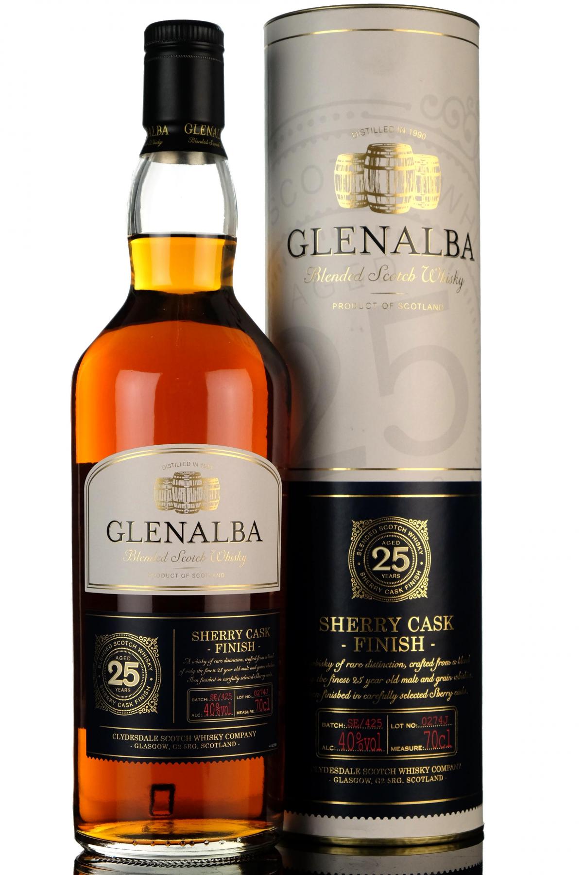 Glenalba 25 Year Old - Sherry Cask