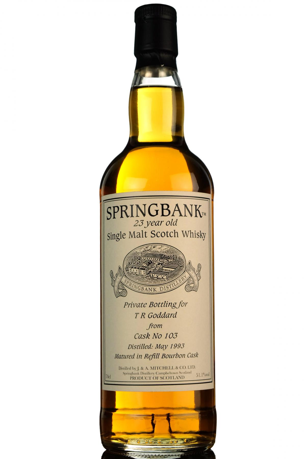 Springbank 1993 - 23 Year Old - Custom Private Bottling - Single Cask 103