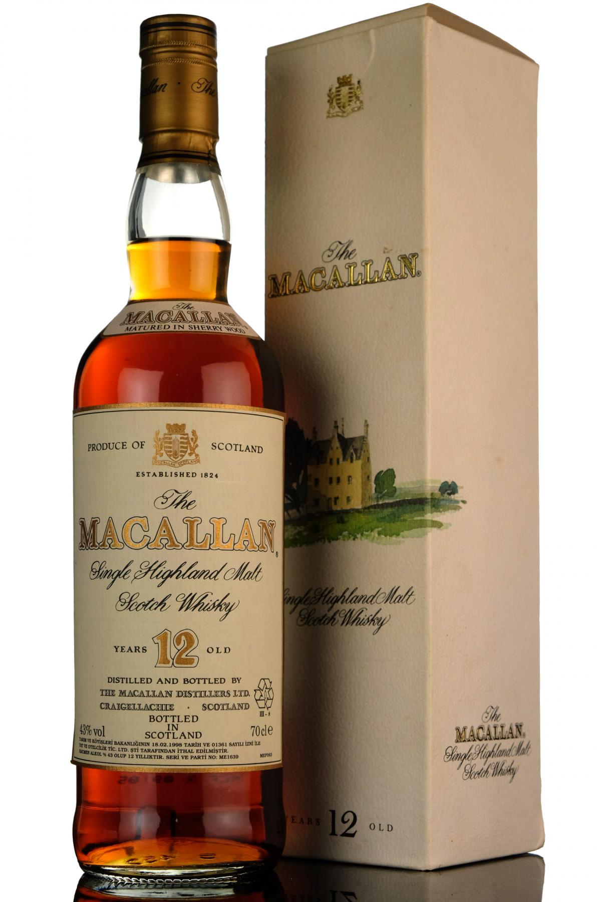 Macallan 12 Year Old - Sherry Cask - 1990s