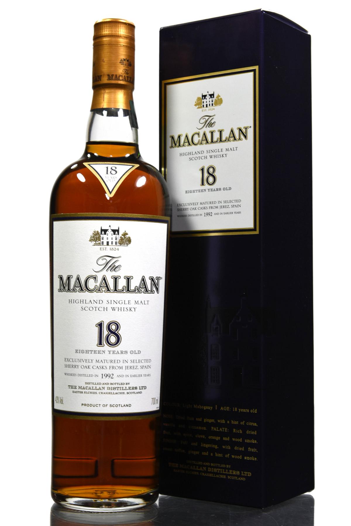 Macallan 1992 - 18 Year Old
