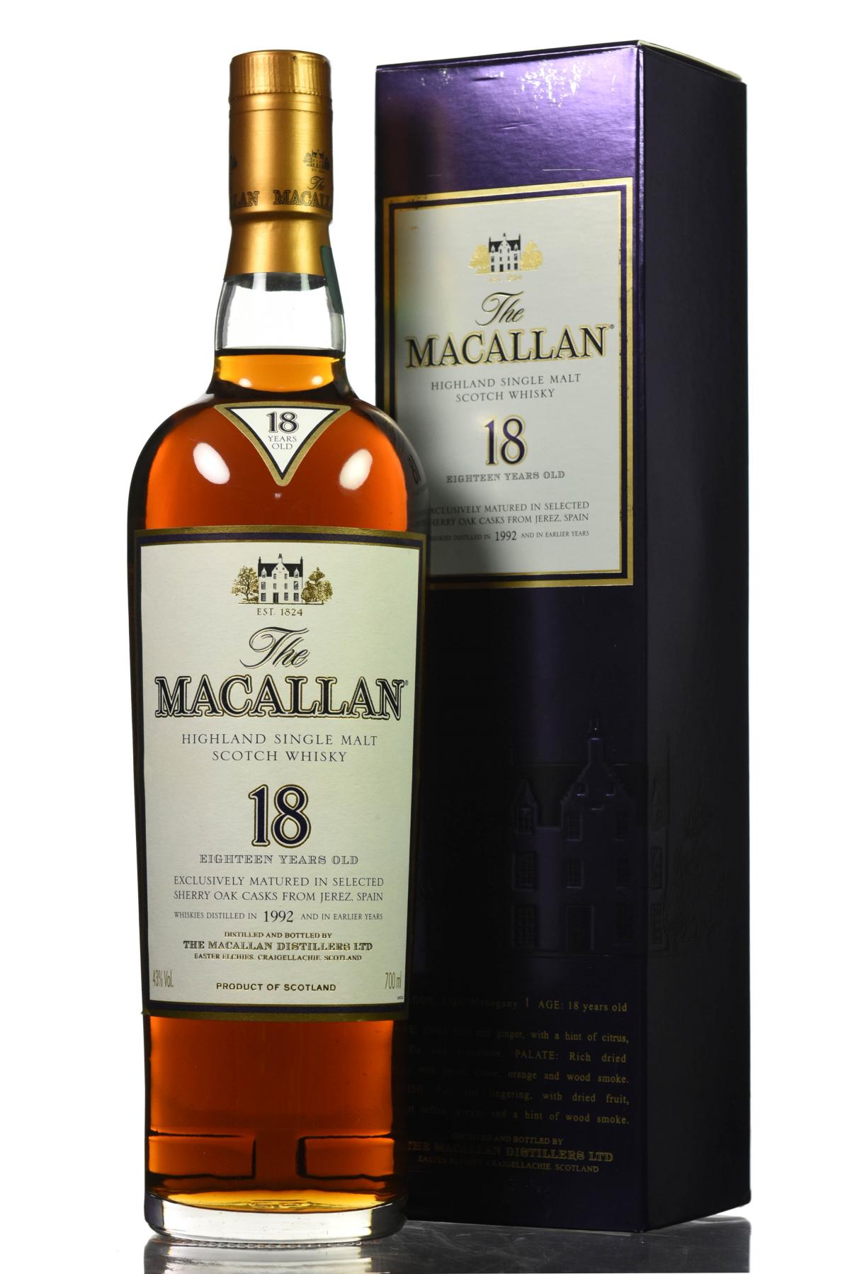 Macallan 1992 - 18 Year Old