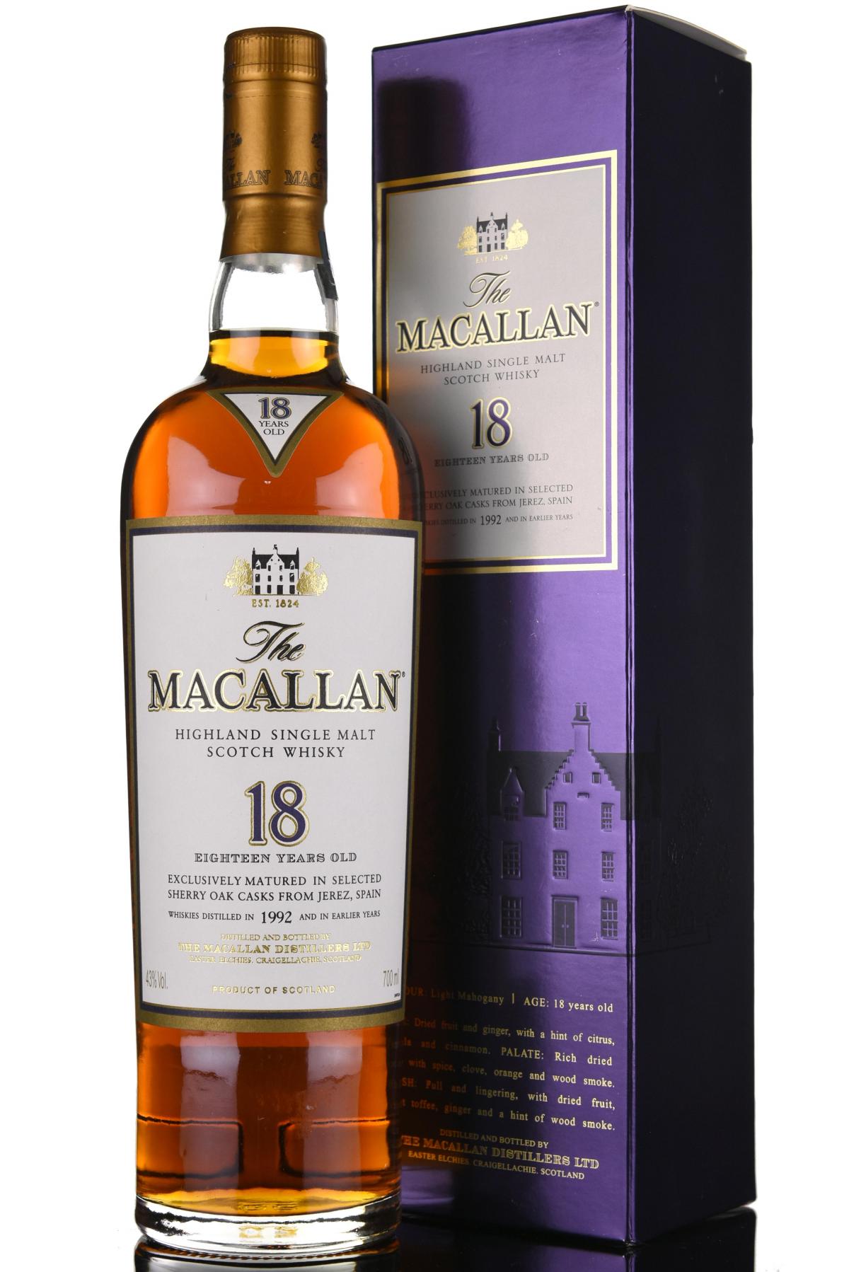 Macallan 1992 - 18 Year Old