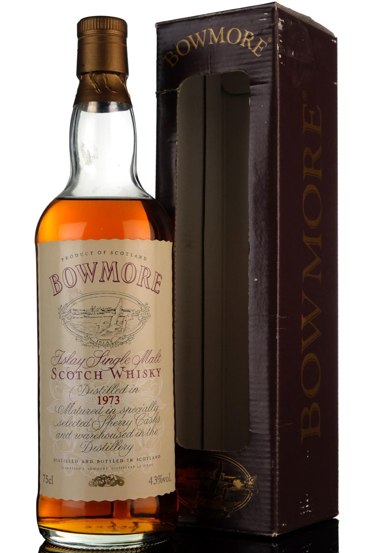 Bowmore 1973 - Sherry Cask - Vintage Label - Butts 5175 & 5176