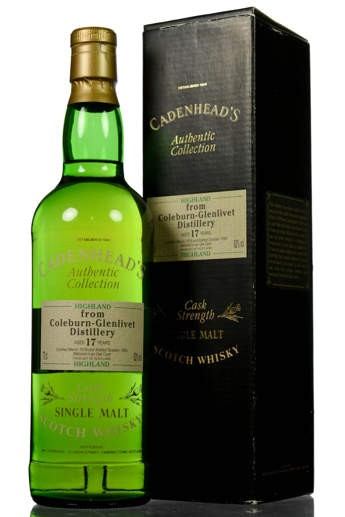 Coleburn-Glenlivet 1978-1995 - 17 Year Old - Cadenheads Authentic Collection