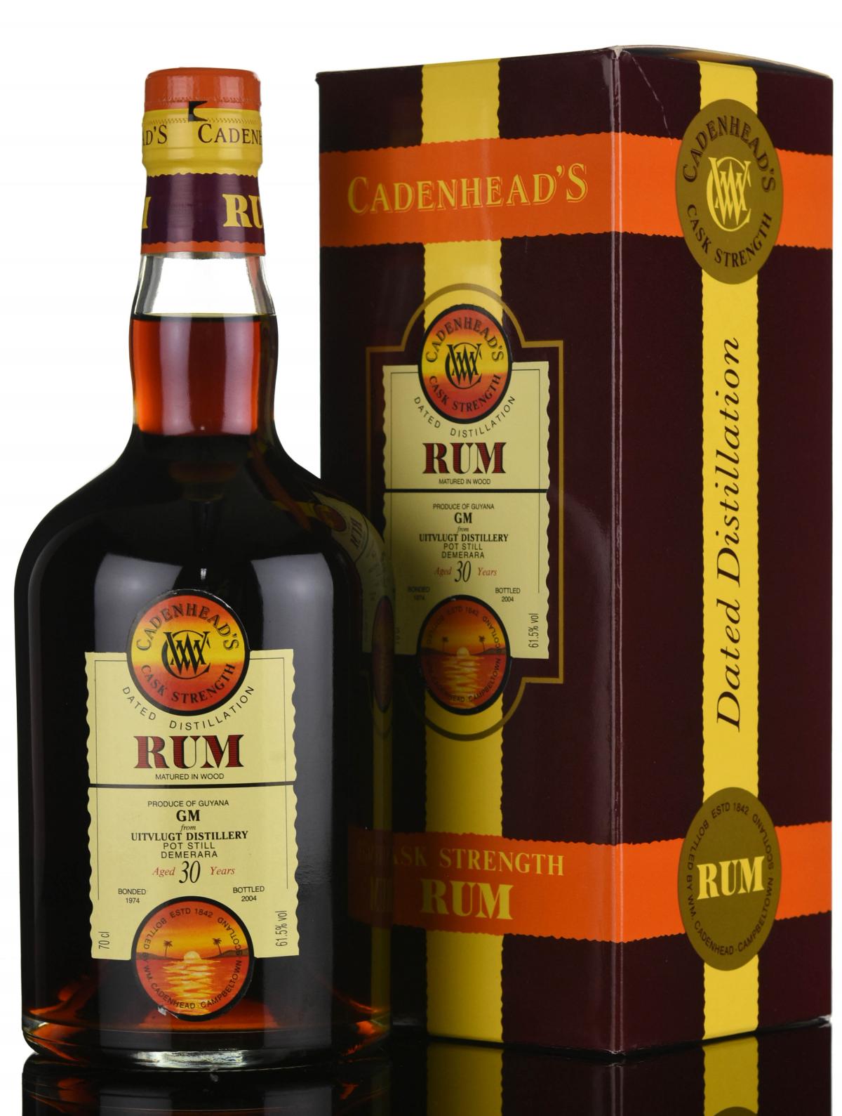 Uitvlugt 1974-2004 - 30 Year Old - Cask Strength - Cadenheads Rum