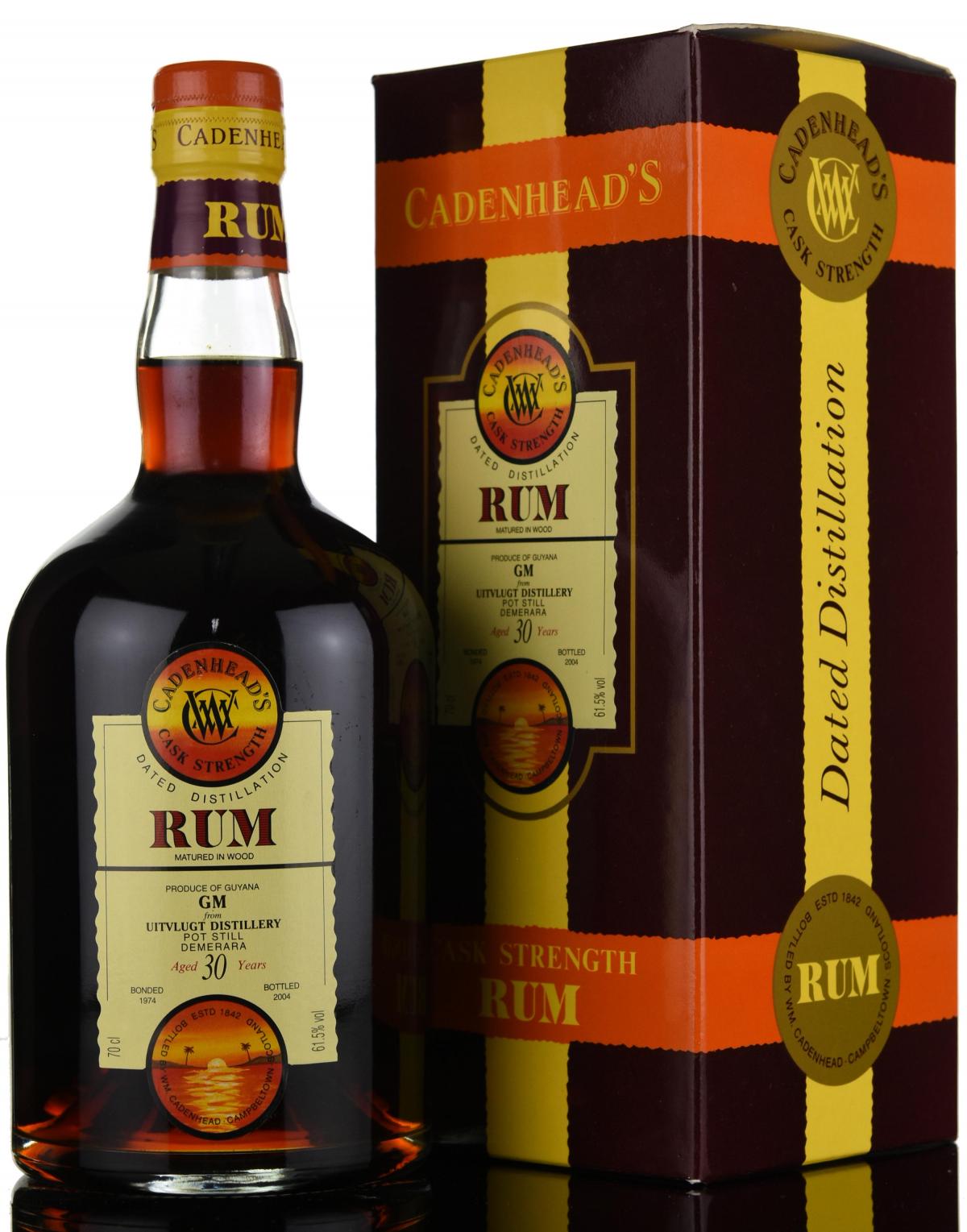 Uitvlugt 1974-2004 - 30 Year Old - Cask Strength - Cadenheads Rum