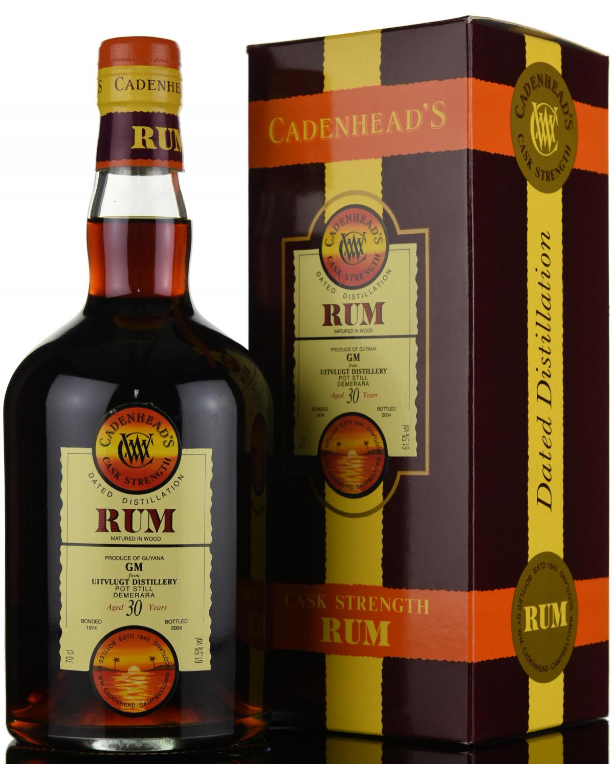 Uitvlugt 1974-2004 - 30 Year Old - Cask Strength - Cadenheads Rum