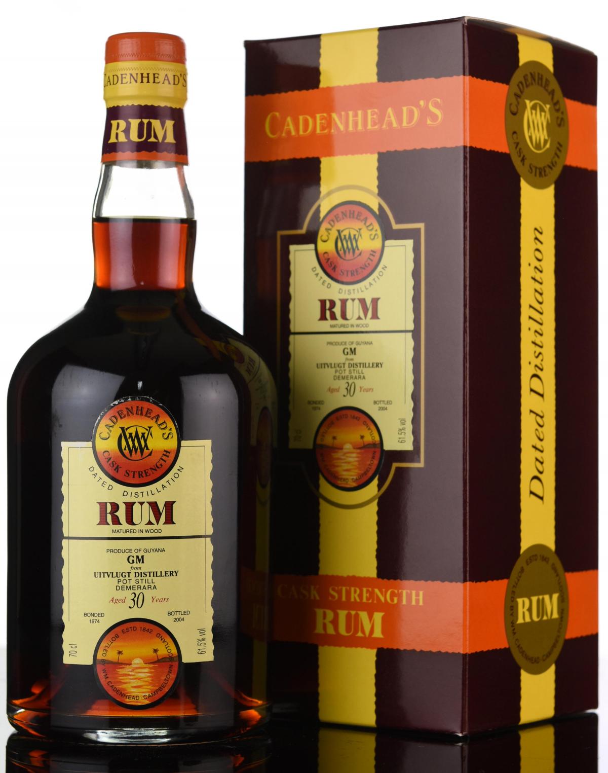 Uitvlugt 1974-2004 - 30 Year Old - Cask Strength - Cadenheads Rum