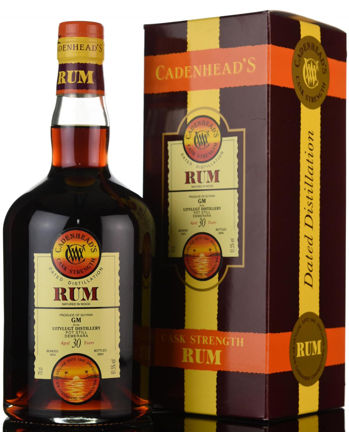 Uitvlugt 1974-2004 - 30 Year Old - Cask Strength - Cadenheads Rum