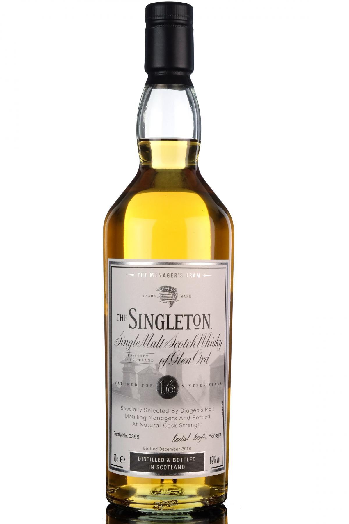 Singleton Of Glen Ord 16 Year Old - Managers Dram 2016