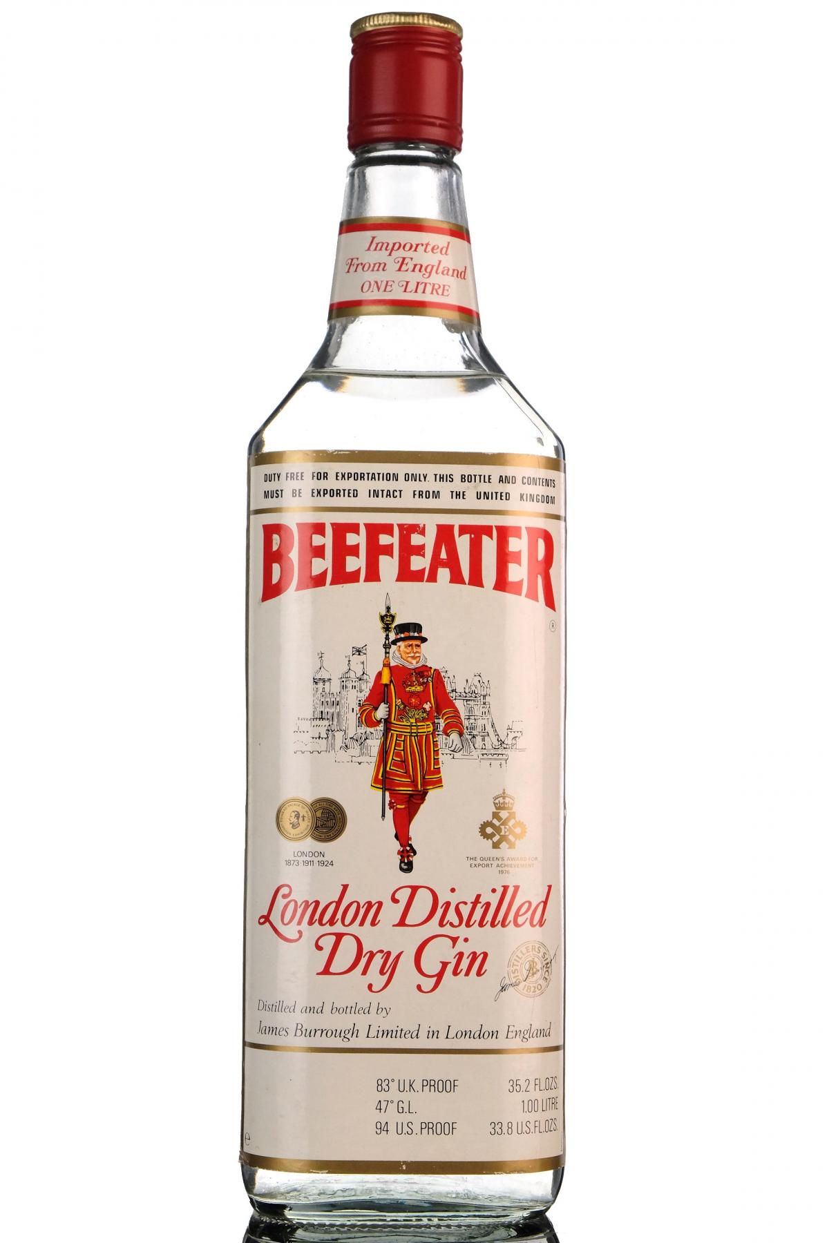 Beefeater Gin - 1 Litre