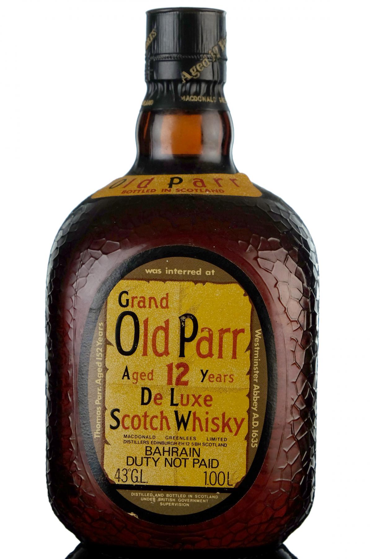 Grand Old Parr 12 Year Old - 1980s - 1 Litre