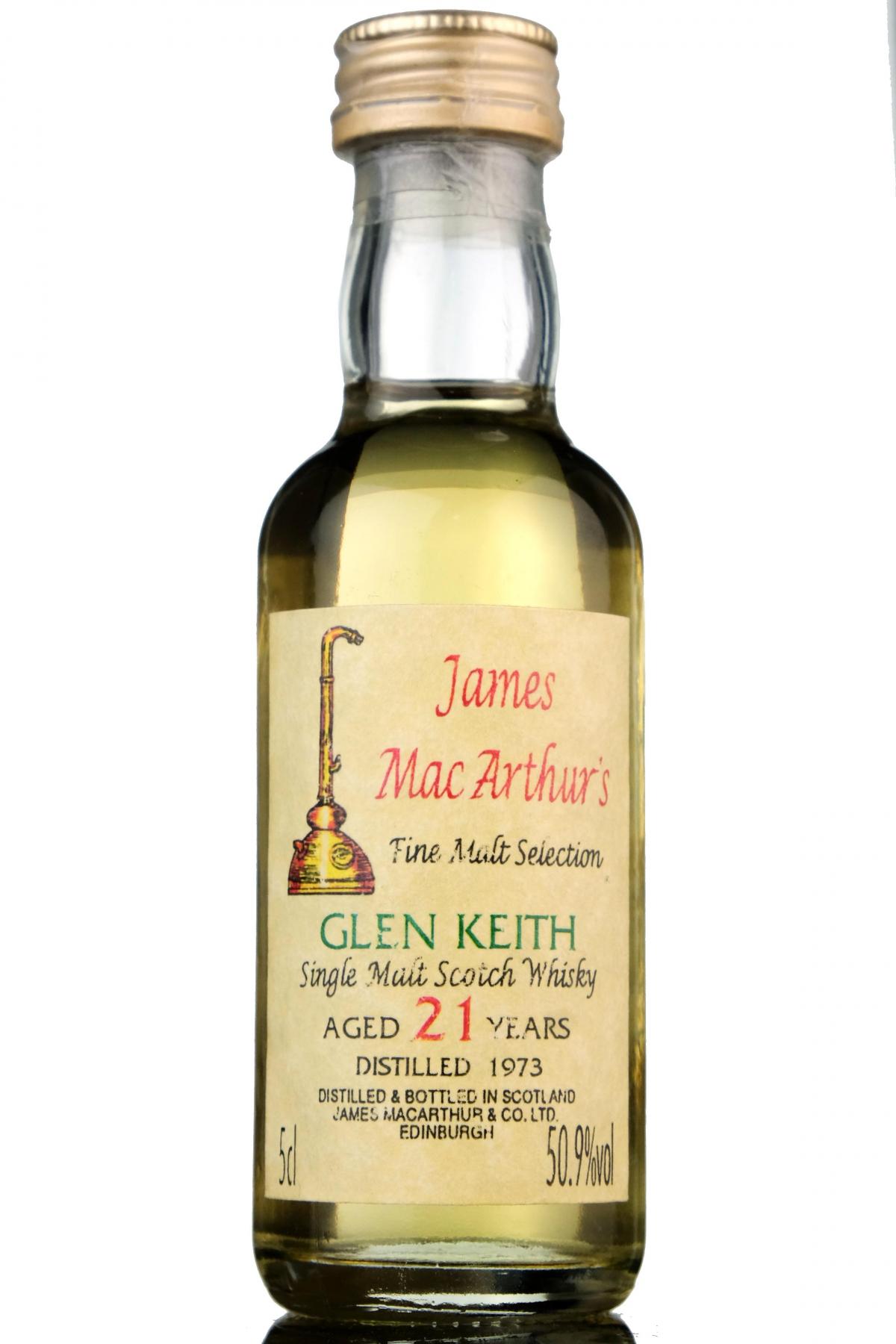 Glen Keith 1973 - 21 Year Old - James MacArthur - Fine Malt Selection Miniature