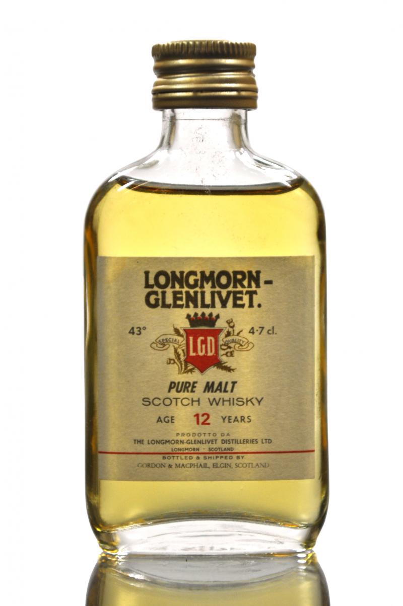 Longmorn-Glenlivet 12 Year Old - Gordon & MacPhail Miniature