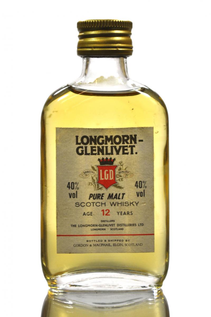 Longmorn-Glenlivet 12 Year Old - Gordon & MacPhail Miniature