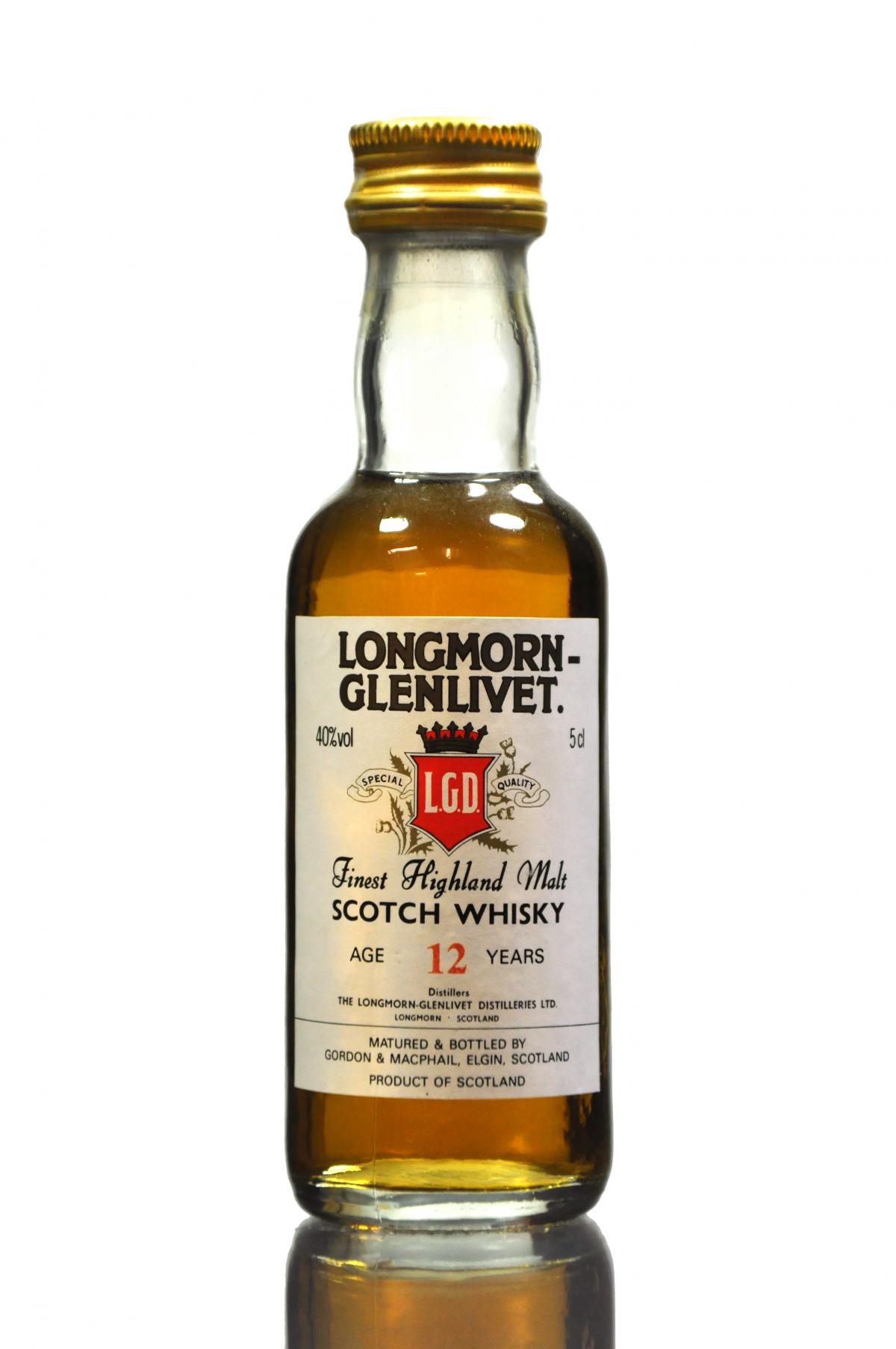 Longmorn-Glenlivet 12 Year Old - Gordon & MacPhail Miniature