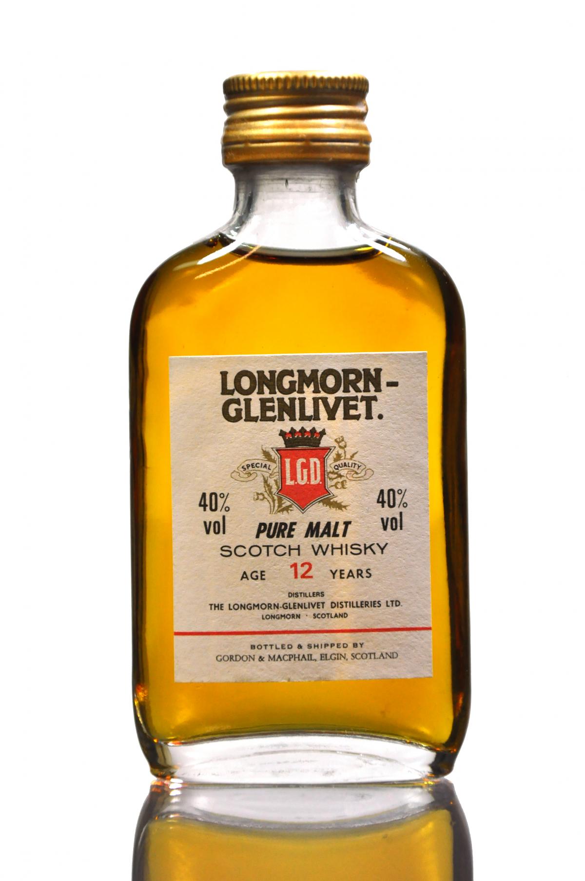 Longmorn-Glenlivet 12 Year Old - Gordon & MacPhail Miniature