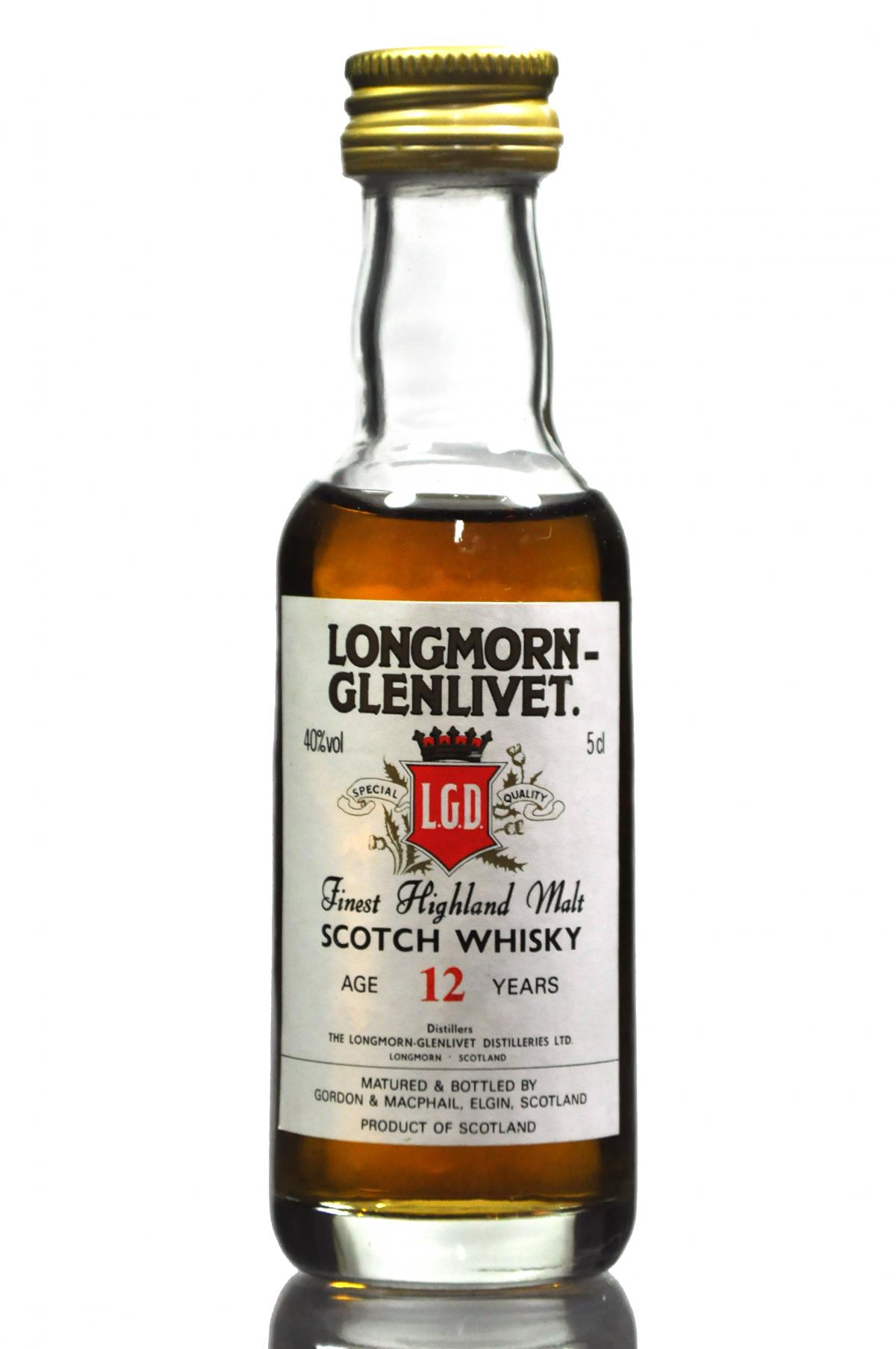 Longmorn-Glenlivet 12 Year Old - Gordon & MacPhail Miniature