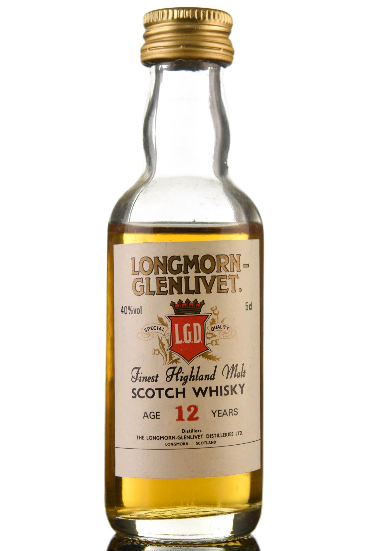 Longmorn-Glenlivet 12 Year Old - Gordon & MacPhail Miniature