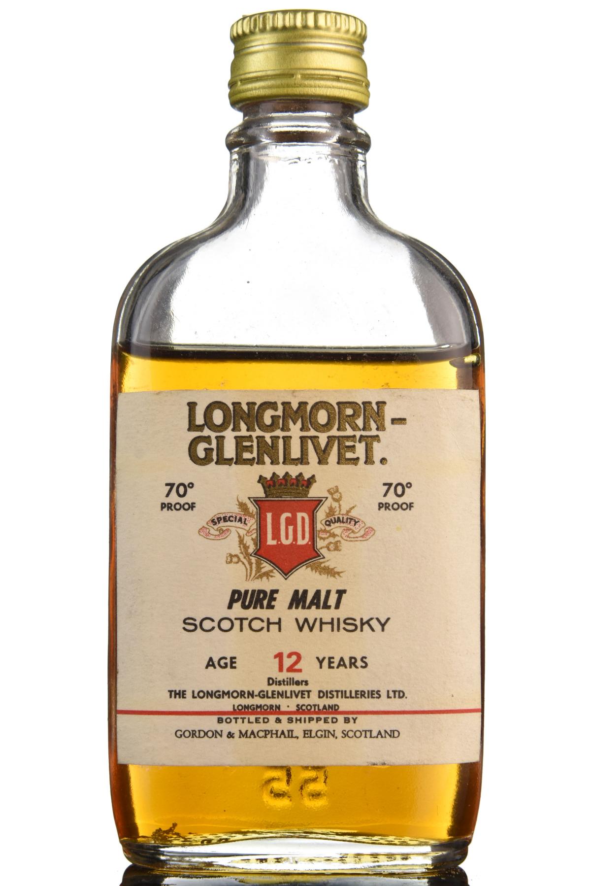 Longmorn-Glenlivet 12 Year Old - Gordon & MacPhail Miniature