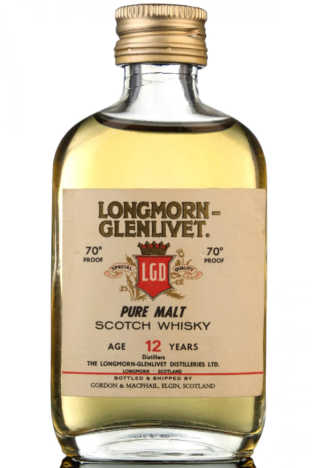 Longmorn-Glenlivet 12 Year Old - Gordon & MacPhail Miniature