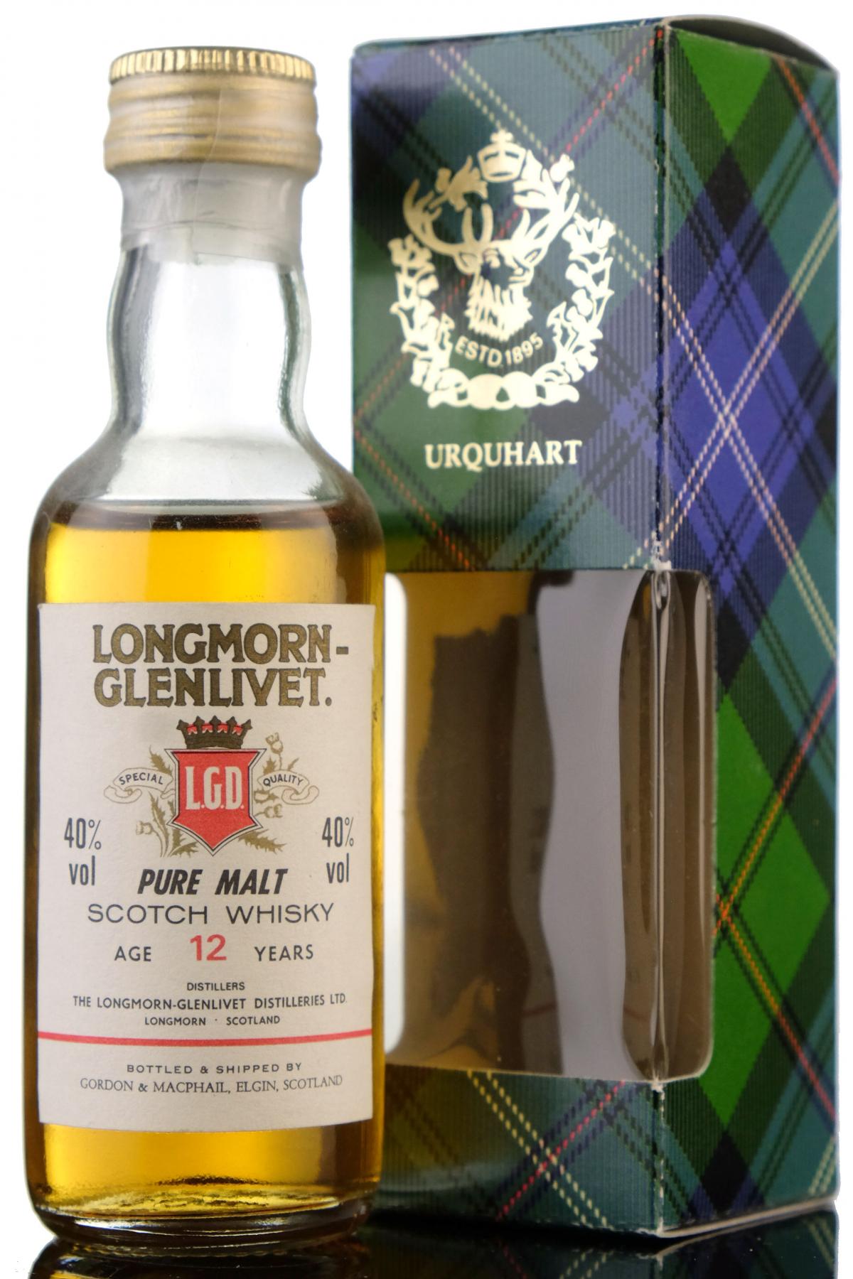 Longmorn-Glenlivet 12 Year Old - Gordon & MacPhail Miniature